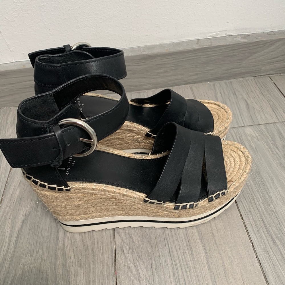 Marc Fisher Black Wedges